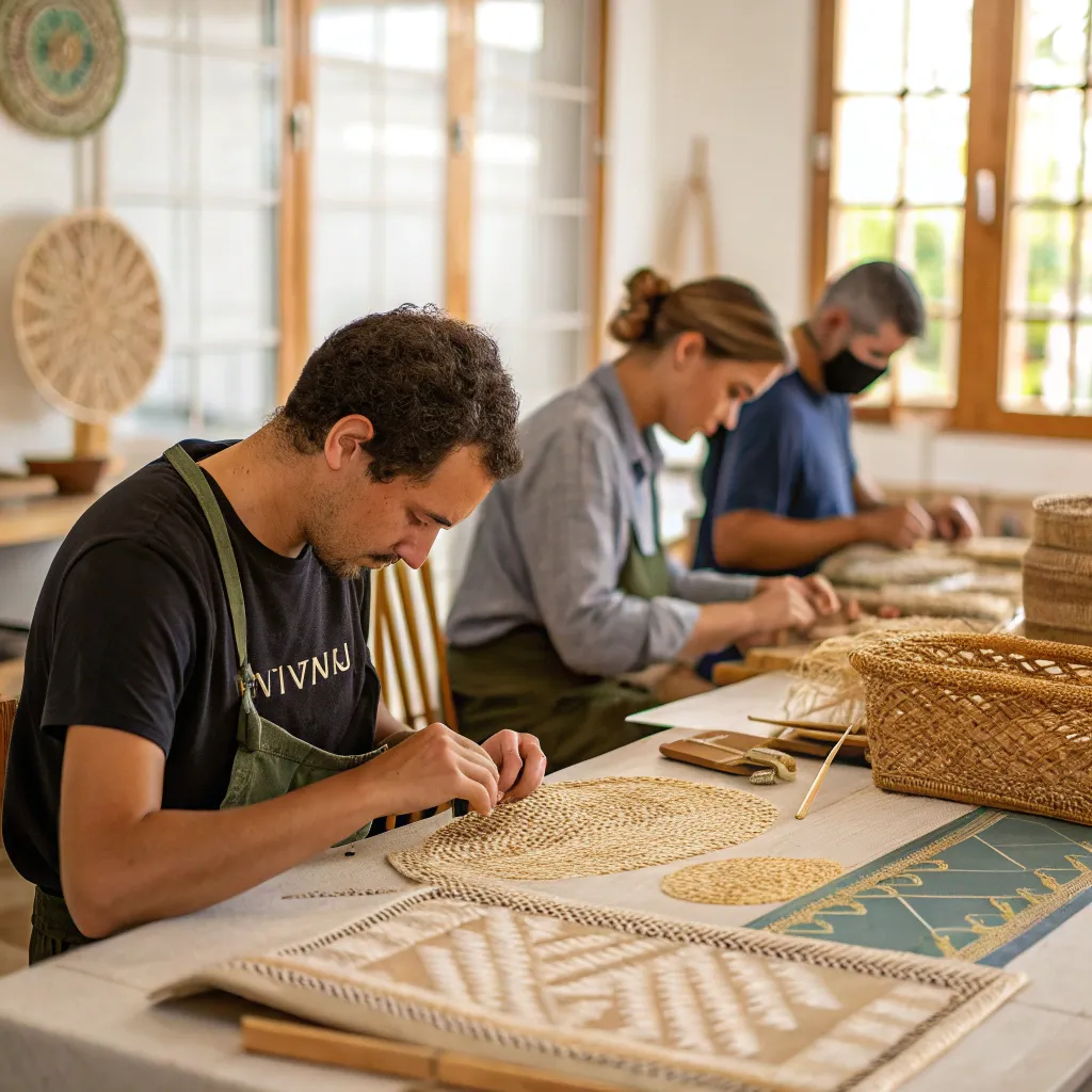 SYNVARITH team working on handicraft projects