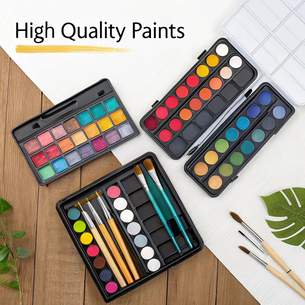 Various paint sets for crafts and artwork